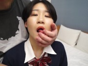 Preview 1 of kinky Japanese girl with black hair licks mans ass and feet then gets orgasm seven times in cowgirl
