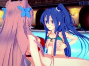 Preview 3 of Tsubasa Kazanari and Maria Cadenzavna Eve have intense futanari sex in the pool. - Symphogear Hentai