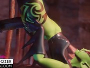 Preview 3 of Lord Dominator Sex Machine Deep Anal with Belly Bulge and Cumflation 3d animation with sound