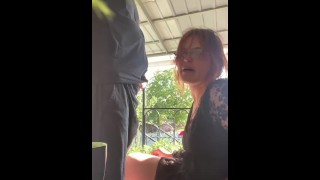 Teen slut caught pissing in public