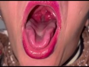 Preview 1 of Bbw Milf sucks on a lollipop and shows you her throat