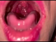 Preview 3 of Bbw Milf sucks on a lollipop and shows you her throat