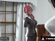 Preview 2 of HENTAI SEX SCHOOL - Perfect Tits Futanari Babe CREAMPIES Hentai MILF Principal!