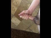 Preview 5 of Young hairy cock twink jerks in the shower.