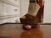 Preview 3 of How to squeeze this dick after dinner!Shoejob with platform.