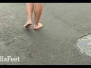 Preview 1 of Goddess Kiffa DIRTY FEET 1 - walk barefoot on street only to make her slave lick it after