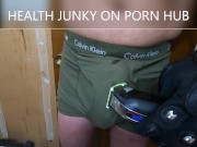 Preview 2 of Vibrator Drains Cum Into CK Underwear