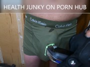 Preview 3 of Vibrator Drains Cum Into CK Underwear