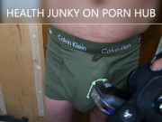 Preview 4 of Vibrator Drains Cum Into CK Underwear
