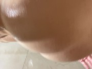 Preview 4 of Shower boner from hot Trans girl