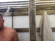Preview 1 of Outside shower masturbation