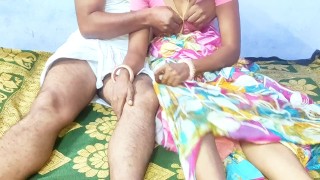 Indian Real couple midnight in yellow colour saree hot video