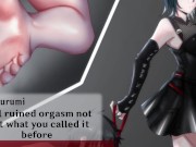 Preview 4 of Kurumi teaches you how to ruin orgasm Hentai JOI CBT CEI (Hard Femdom/Humiliation Feet BDSM)