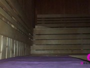 Preview 3 of Girl caught masturbating in sauna gym