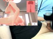Preview 2 of Hentai game synced to a masturbator part 6 - reverse cowgirl