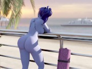 Preview 2 of Widowmaker, Content With Life, Enjoys The Ocean View In The Nude