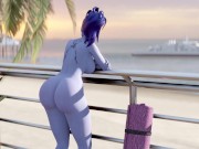 Preview 5 of Widowmaker, Content With Life, Enjoys The Ocean View In The Nude