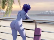 Preview 6 of Widowmaker, Content With Life, Enjoys The Ocean View In The Nude