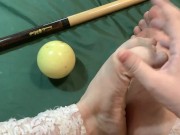 Preview 6 of foot fetish. showing feet sitting on a billiard table