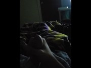 Preview 3 of Cumshot in the dark, dripping down the hands good!!