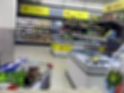 Preview 2 of Helping this guy to have a Cumshot in a supermarket - so brazen and so risky !