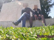 Preview 3 of SEX OUTDOOR Slutty teacher squirt in public park with orgasm intense - MissCreamy