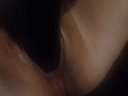 Preview 4 of Big black dildo bustin open pretty pink pussy