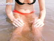 Preview 6 of She Worship My Feets In Public Beach Under Water.