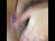 Preview 3 of Upclose Latina Pussy Creampie Dirty Little Whore Takes a Full Load