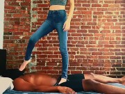 Preview 5 of Final Part Albanian 115 lbs Cock Trampling and Size 6 Feet Toe Sucking