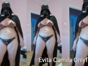 Preview 2 of Se mete los dedos! Mujer enmascarada se masturba desnuda y se mete los dedos en su rica vagina