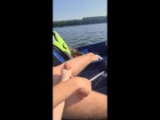 Preview 6 of RISKY PUBLIC HANDJOB WITH A STRANGER IN A BOAT ON THE NETHERLANDS BUSY LAKE! (Full Video)