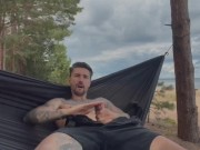 Preview 5 of Juicy masturbation on the beach in a hammock 🔥💦🌞