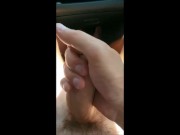 Preview 2 of A pervert old man caught hitchhiking jerks off in the car, the slut who drives seems to appreciate