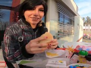 Preview 1 of Famous Latina Youtuber goes to McDonald's and ends up with sauce all over her - "IT'S VERY BIG, PUT