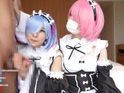 Preview 3 of Japanese girls gives a guy an armpitjob and handjob with anime cosplay.