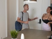 Preview 5 of House Sitter Gets Caught Snooping In Wife's Clothes | Must Make Cock Cum