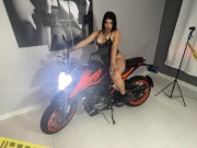 Preview 4 of hot latina masturbates on a motorcycle - Mia Montielth