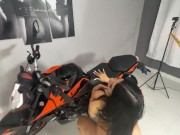 Preview 5 of hot latina masturbates on a motorcycle - Mia Montielth