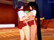 Preview 2 of Asuka and Homura engage in intense lesbian play in the gymnasium. - Senran Kagura Hentai