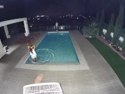 Preview 2 of Couple Caught On Camera Fucking by the Pool