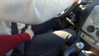 Wife wants to fuck in the car and rides my hard cock for a nice and wet creampie