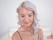 Preview 4 of FIT18 - Luna Fae - Casting and Creampie Skinny Silver Haired Teen