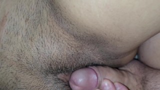 Rubbing white cock on Asian pussy. (Teaser)