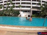 Preview 5 of Curvy Thai girlfriend loves a good fuck after an afternoon swim in the pool