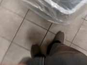 Preview 1 of Sean takes piss in trash at work then spanks himself