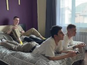 Preview 3 of Together with my stepfather, I fuck my console-playing friends