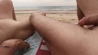 FOLLOWER touches my pussy on the beach and masturbates it part 3