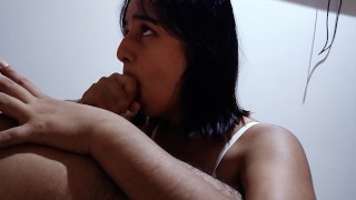 Amazing blowjob from a beautiful girl