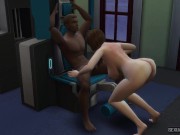 Preview 6 of My Black Trainer Wants to Taste my Huge Fitness ass That he Created Himself - Sexual Hot Animations